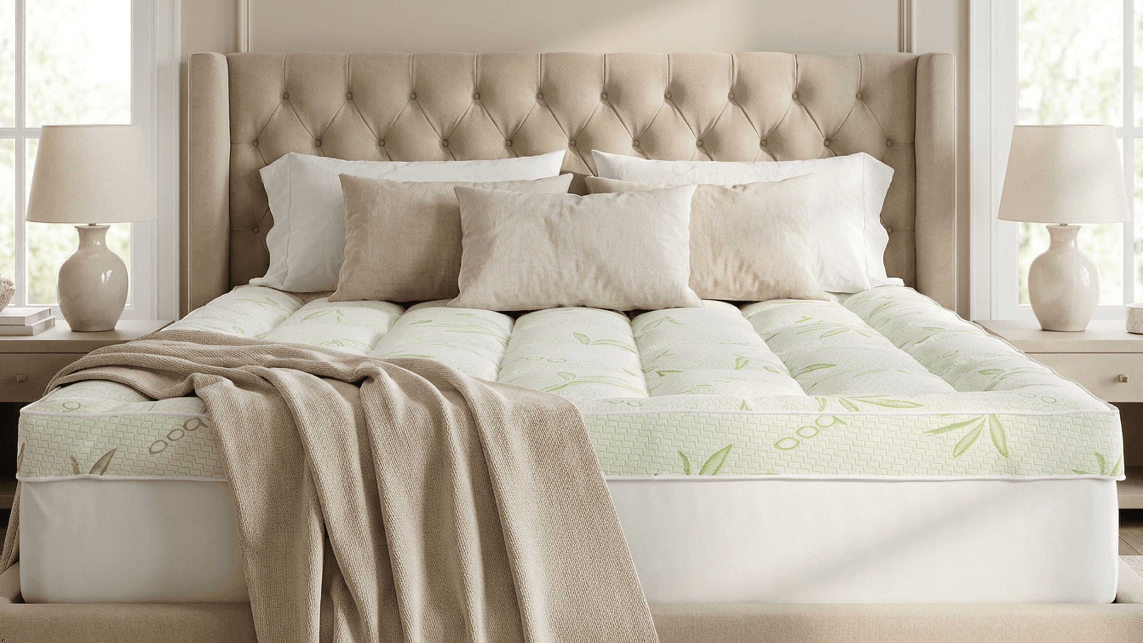 NOVASTILE Ultra Plush Bamboo Pillow Top Mattress Topper, 1000 GSM — Bedding & Home by Novastile — thumbnail 3