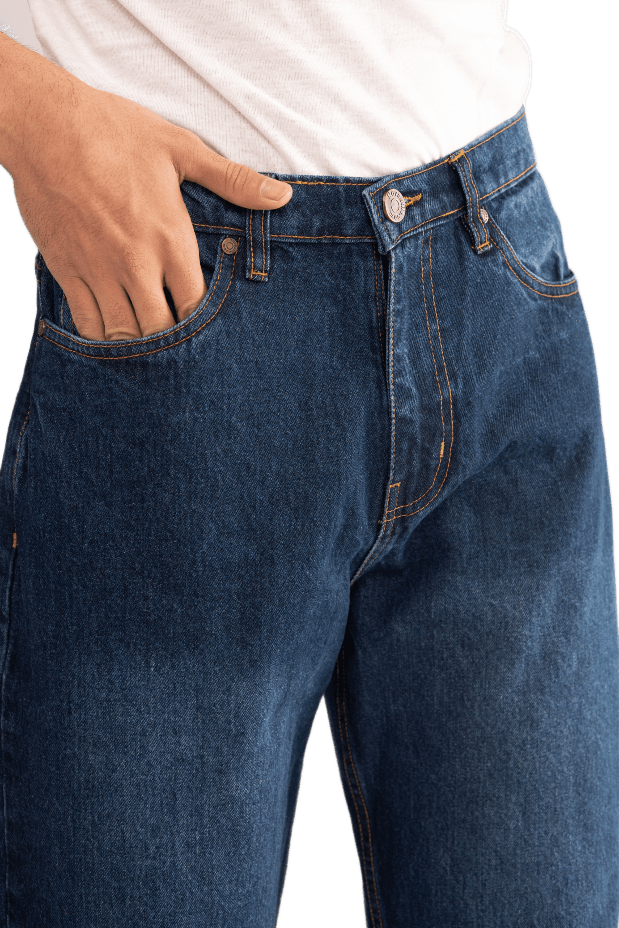 NOVASTILE Men's Classic Clean Distressed Denim Jeans — Jeans by Novastile — thumbnail 4