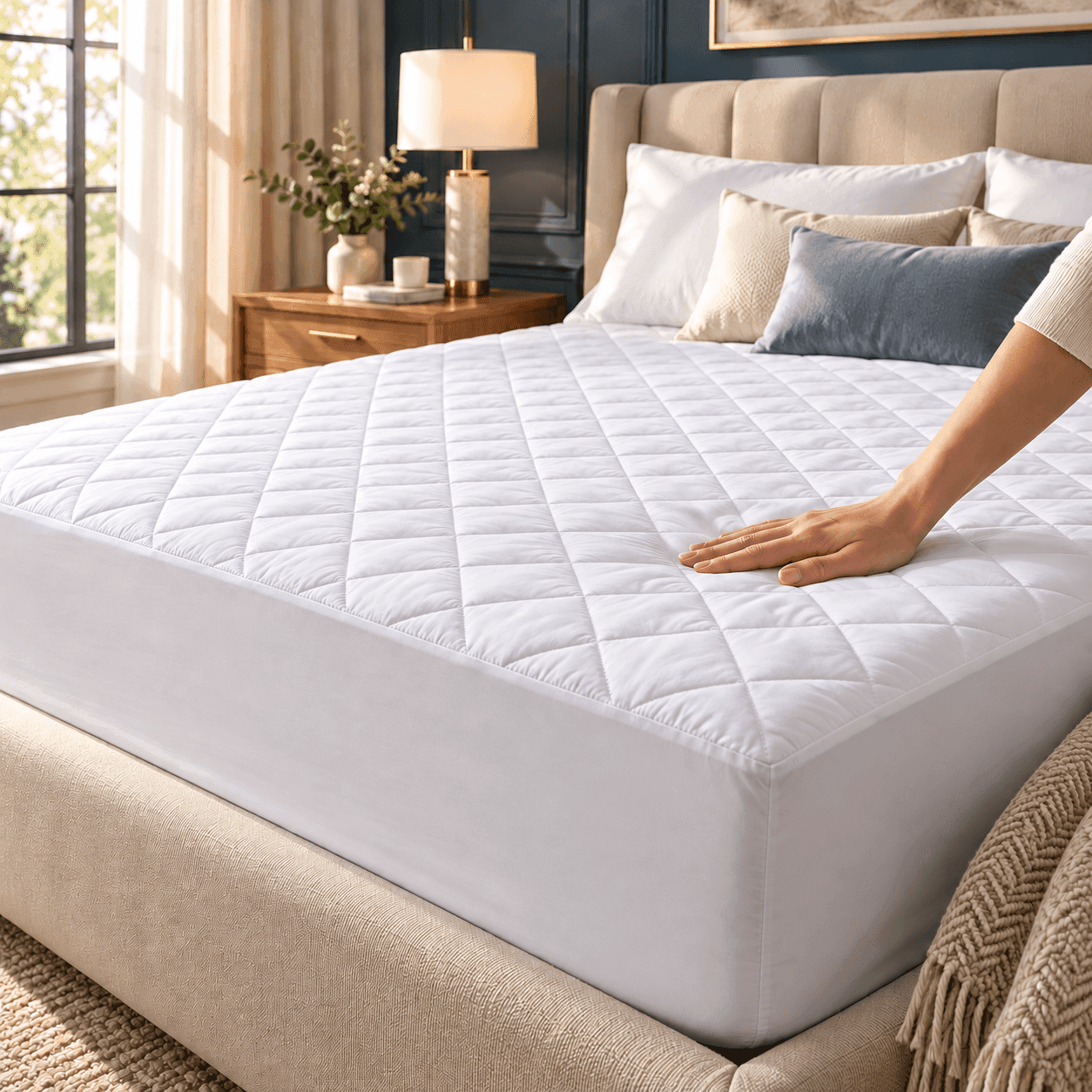 NOVASTILE Queen Quilted Fitted Mattress Pad — Bedding & Home by NOVASTILE