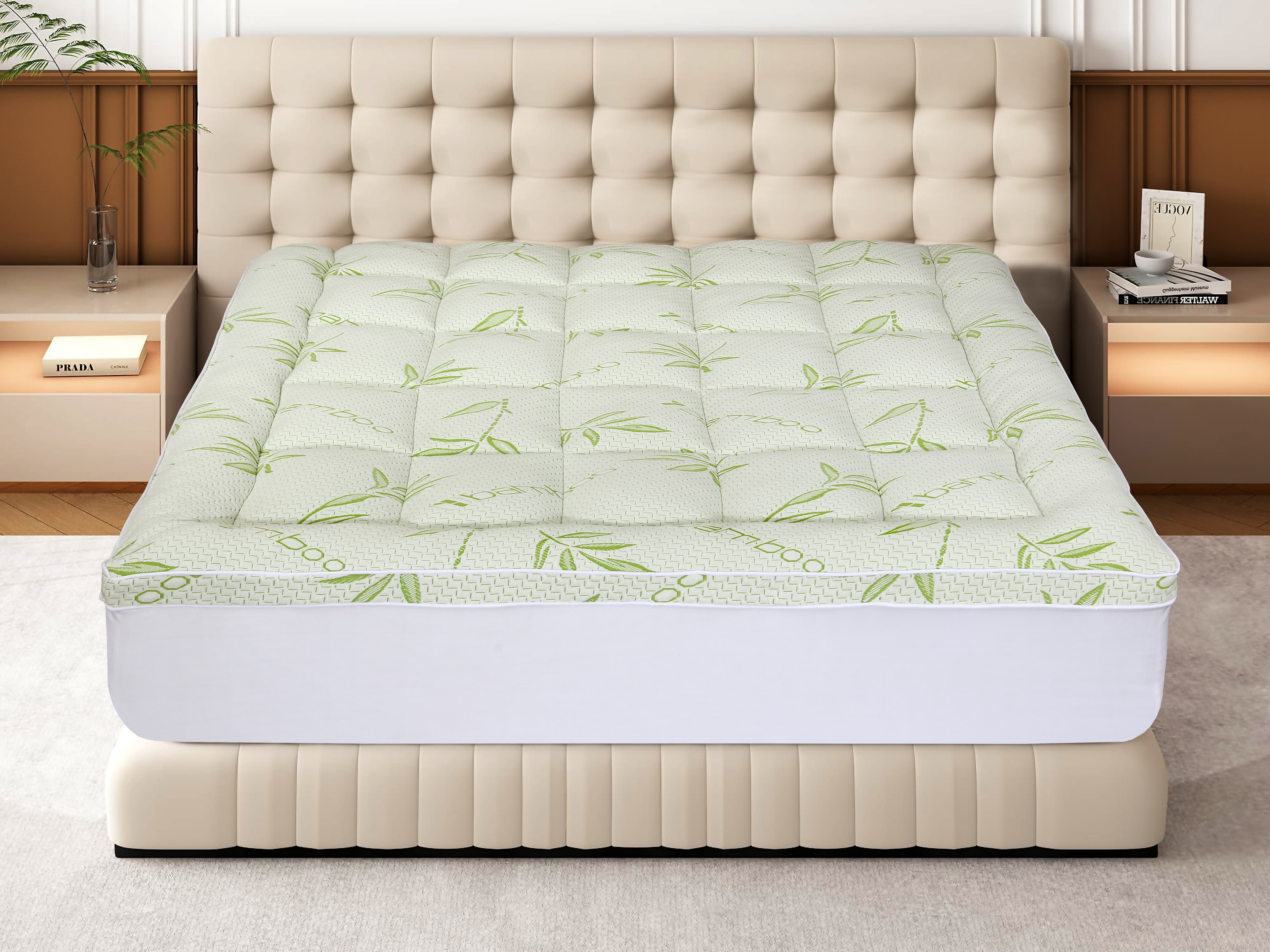 NOVASTILE Plush Comfort Bamboo Mattress Topper, 550 GSM β Bedding & Home by Novastile