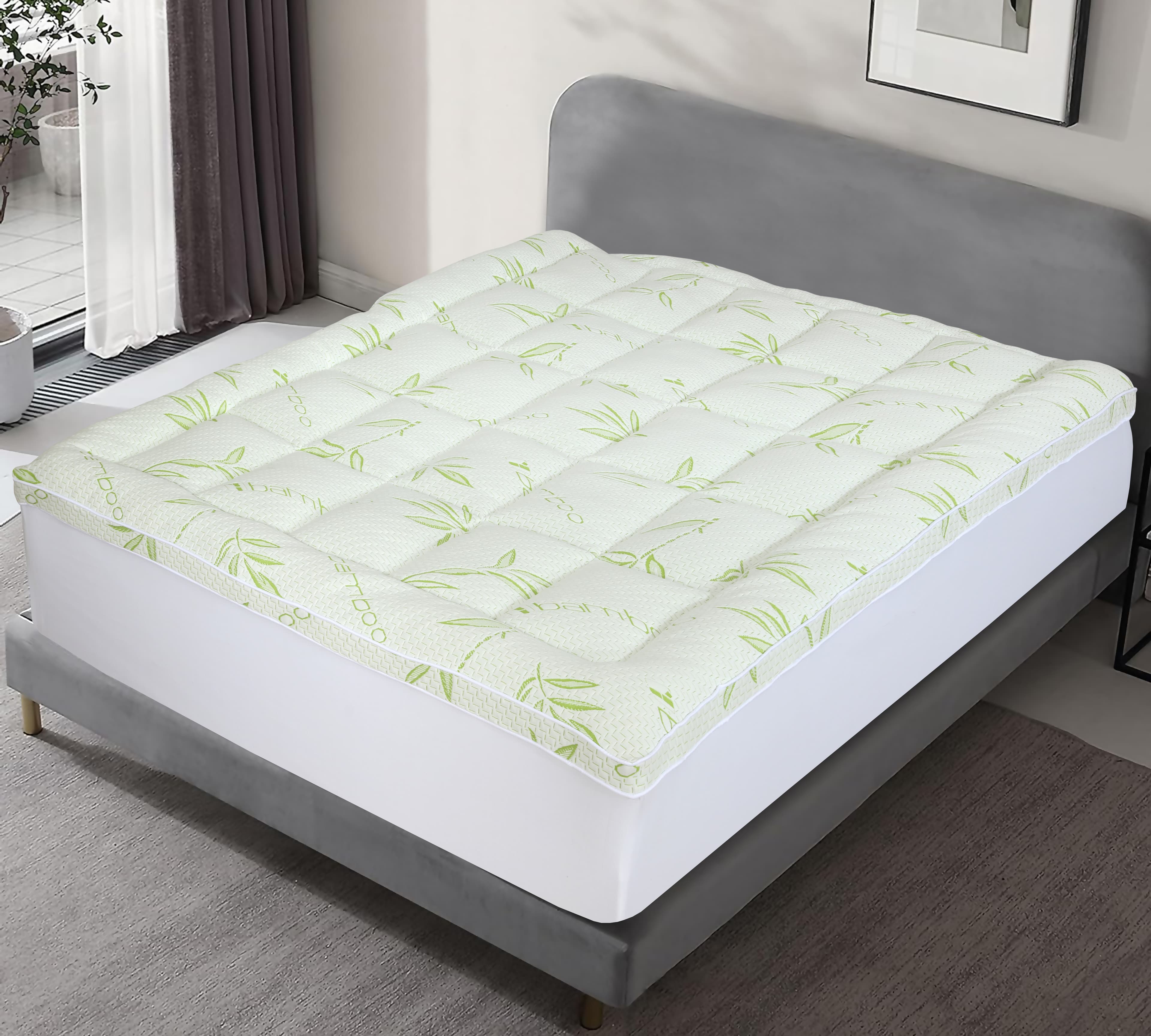 NOVASTILE Plush Comfort Bamboo Mattress Topper, 550 GSM alternate view β Bedding & Home by Novastile