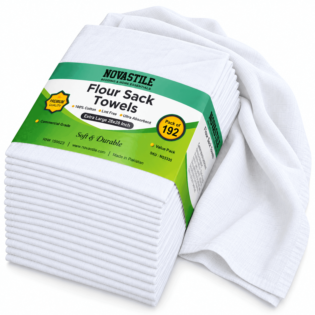Flour sack towels, 192 pack