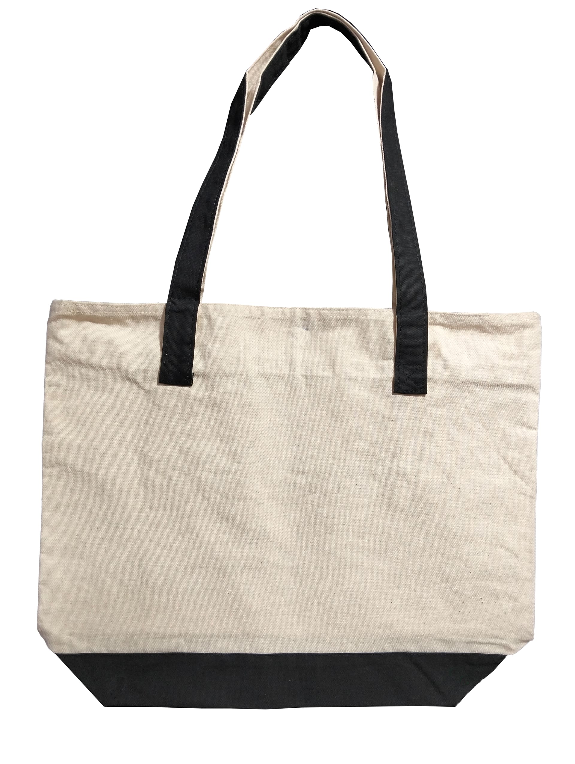 NOVASTILE Canvas Work & School Tote with Front Zipper Pocket alternate view β Tote Bags by Novastile