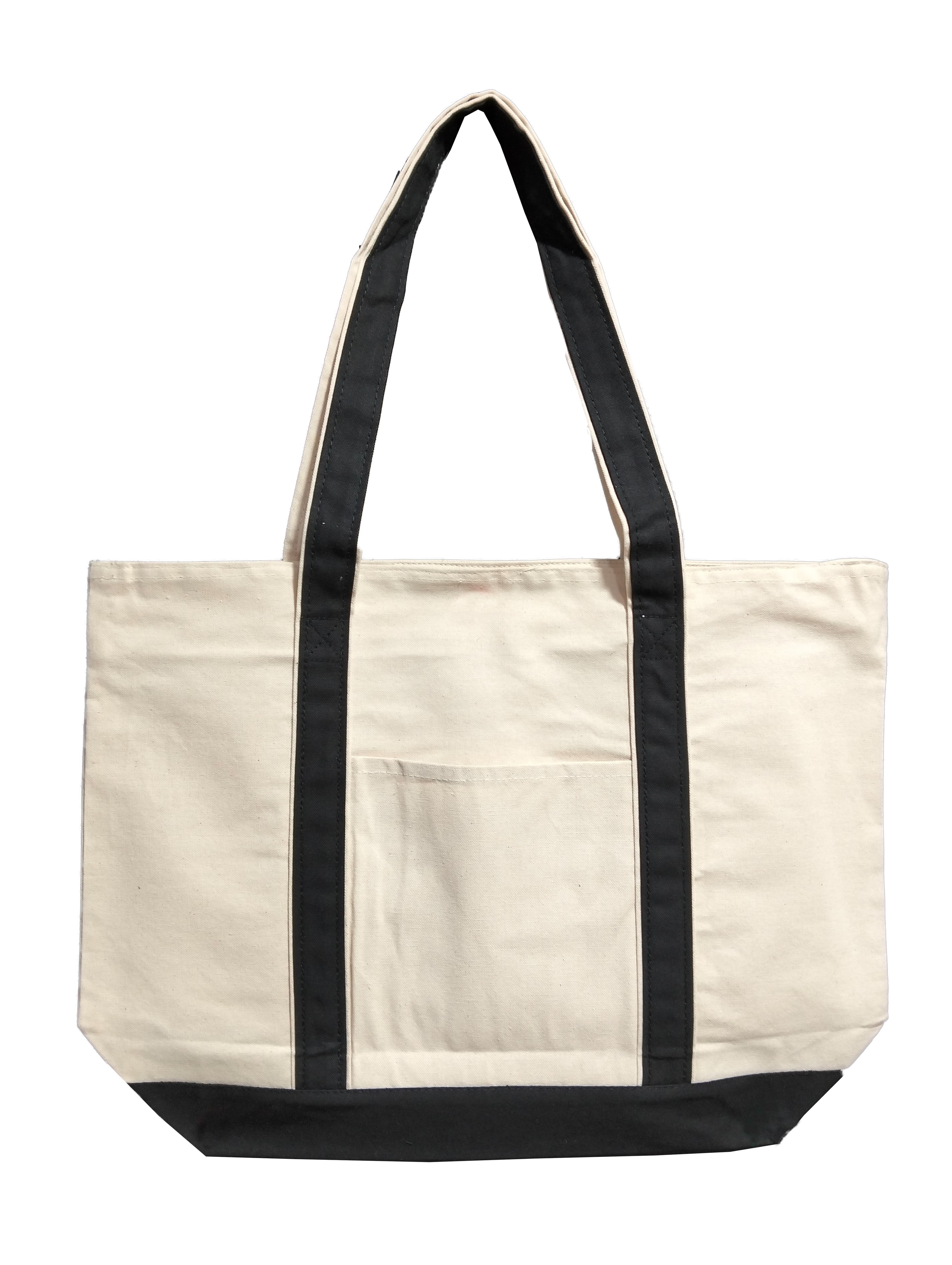 NOVASTILE 21x15x6 Canvas Tote Bags with Zipper Pocket β Tote Bags by Novastile