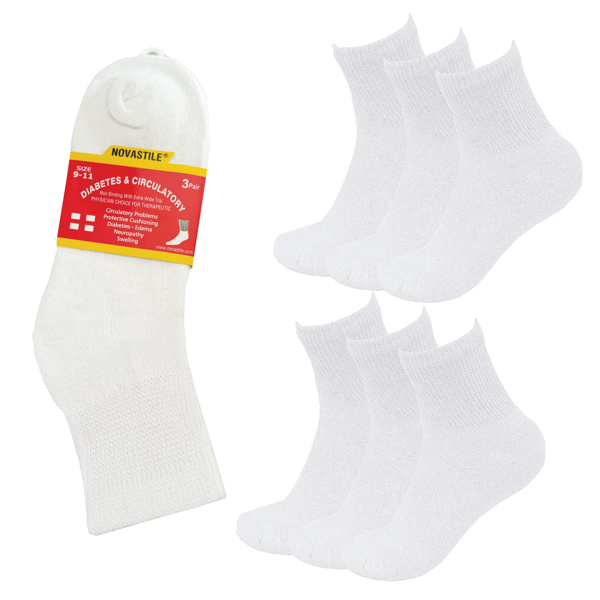 NOVASTILE Ankle Diabetic Socks for Men & Women alternate view β Socks by Novastile