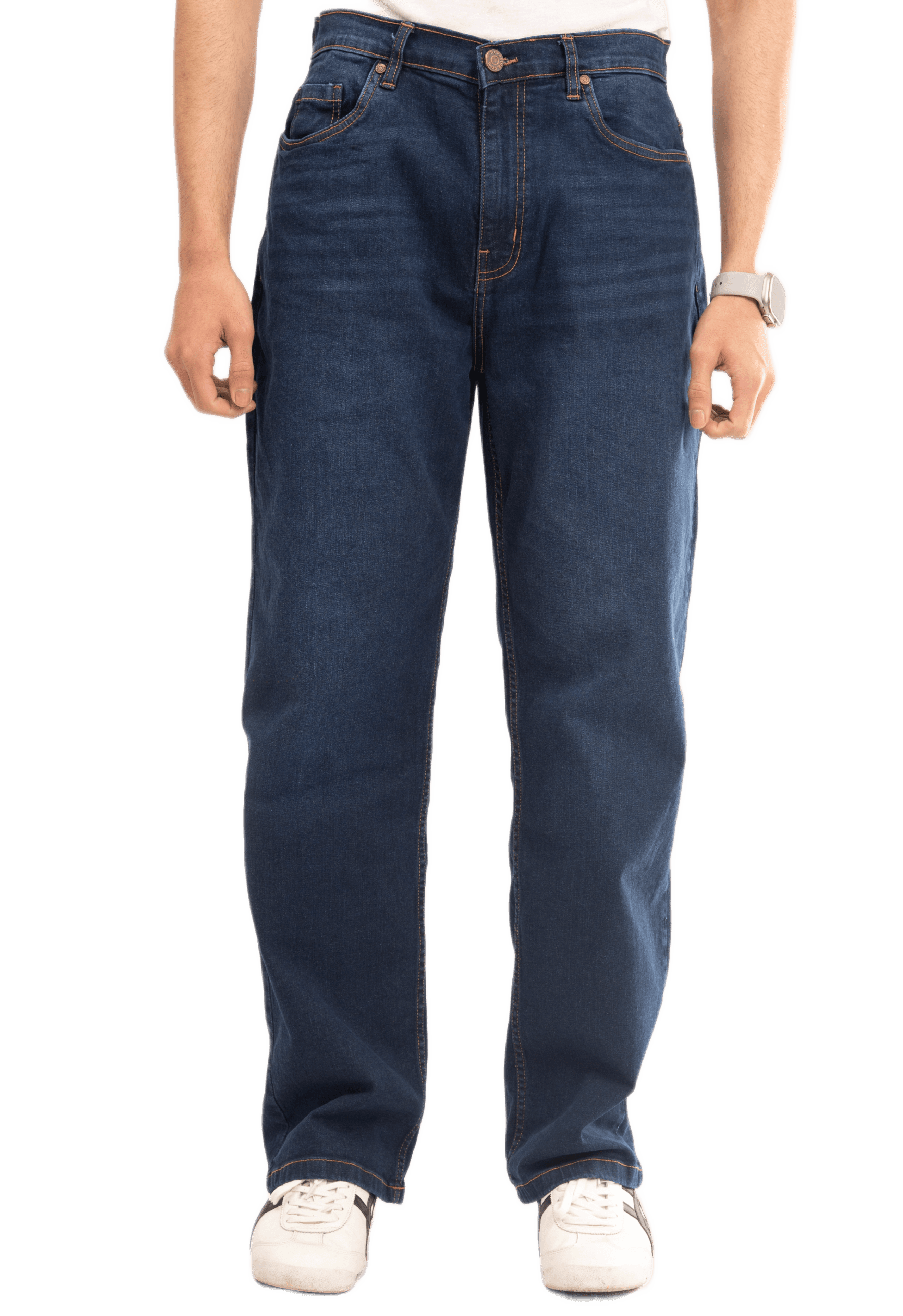 NOVASTILE Men's Distressed Relaxed Straight Fit Stretch Jeans β Jeans by Novastile
