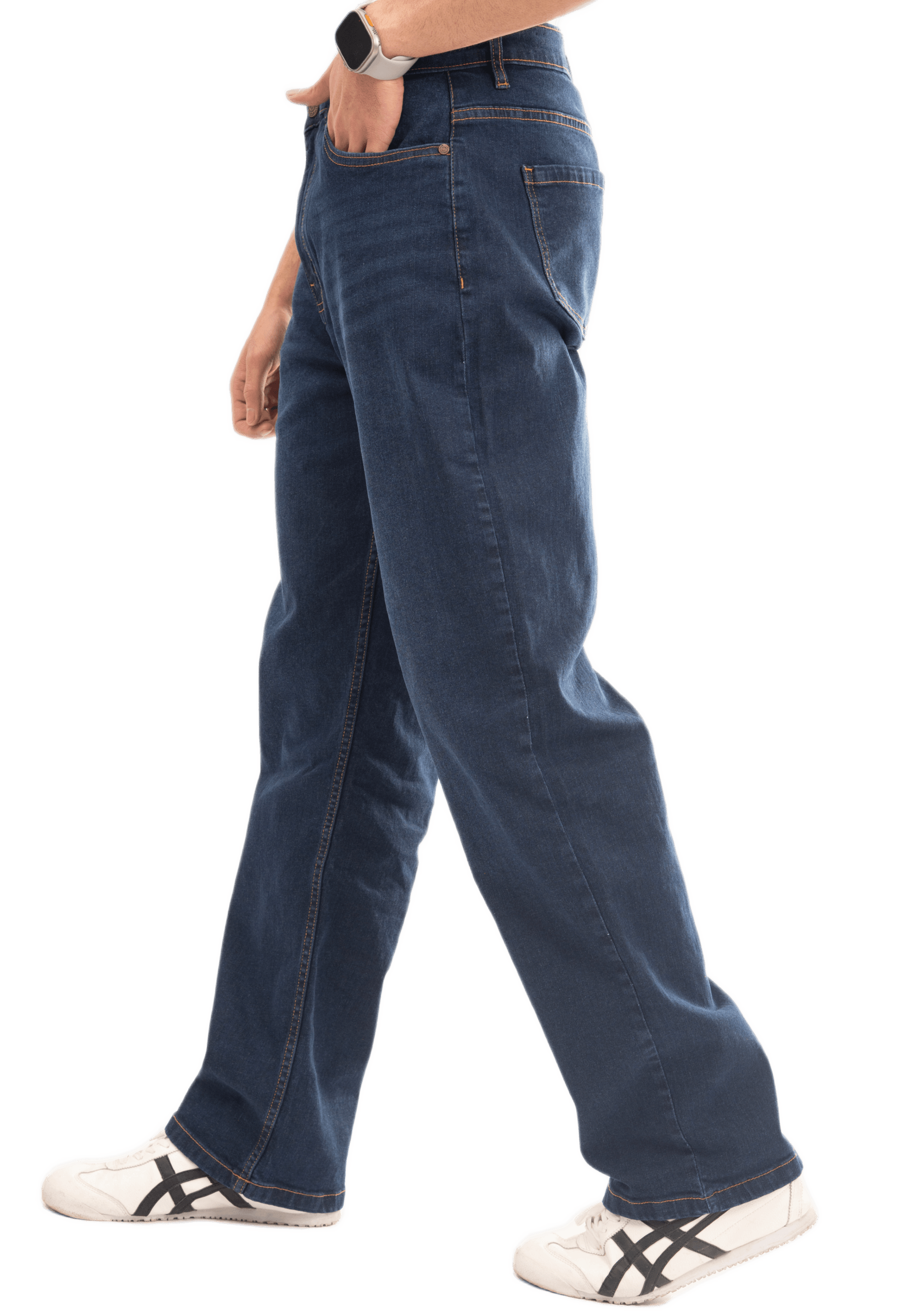 NOVASTILE Men's Distressed Relaxed Straight Fit Stretch Jeans alternate view β Jeans by Novastile